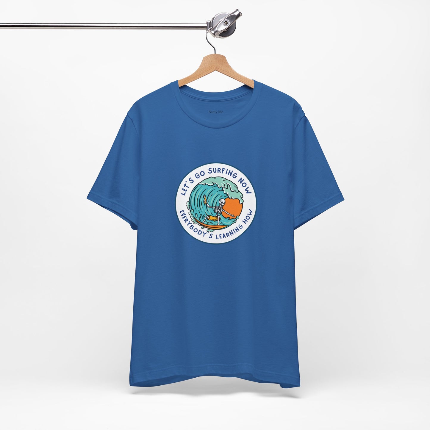 Let's Go Surfing Now. Everybody's Learning How. Unisex Jersey Short Sleeve Tee
