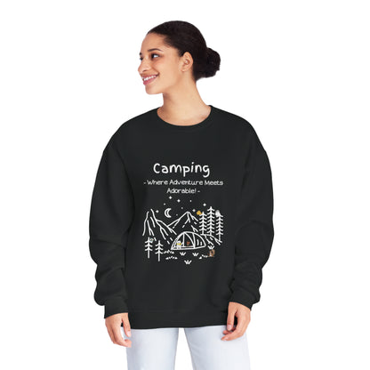 Camping. Where Adventure Meets Adorable. Unisex NuBlend® Crewneck Sweatshirt