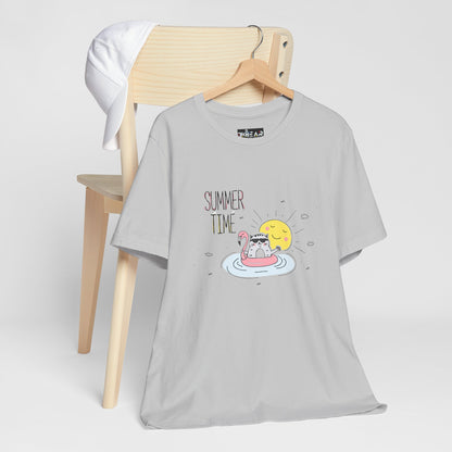 Jingles The Summertime Cat.  Women's Unisex Jersey Short Sleeve Tee