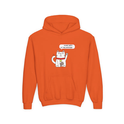Oliver Says More Cats Is The Answer. Kids Hoodie