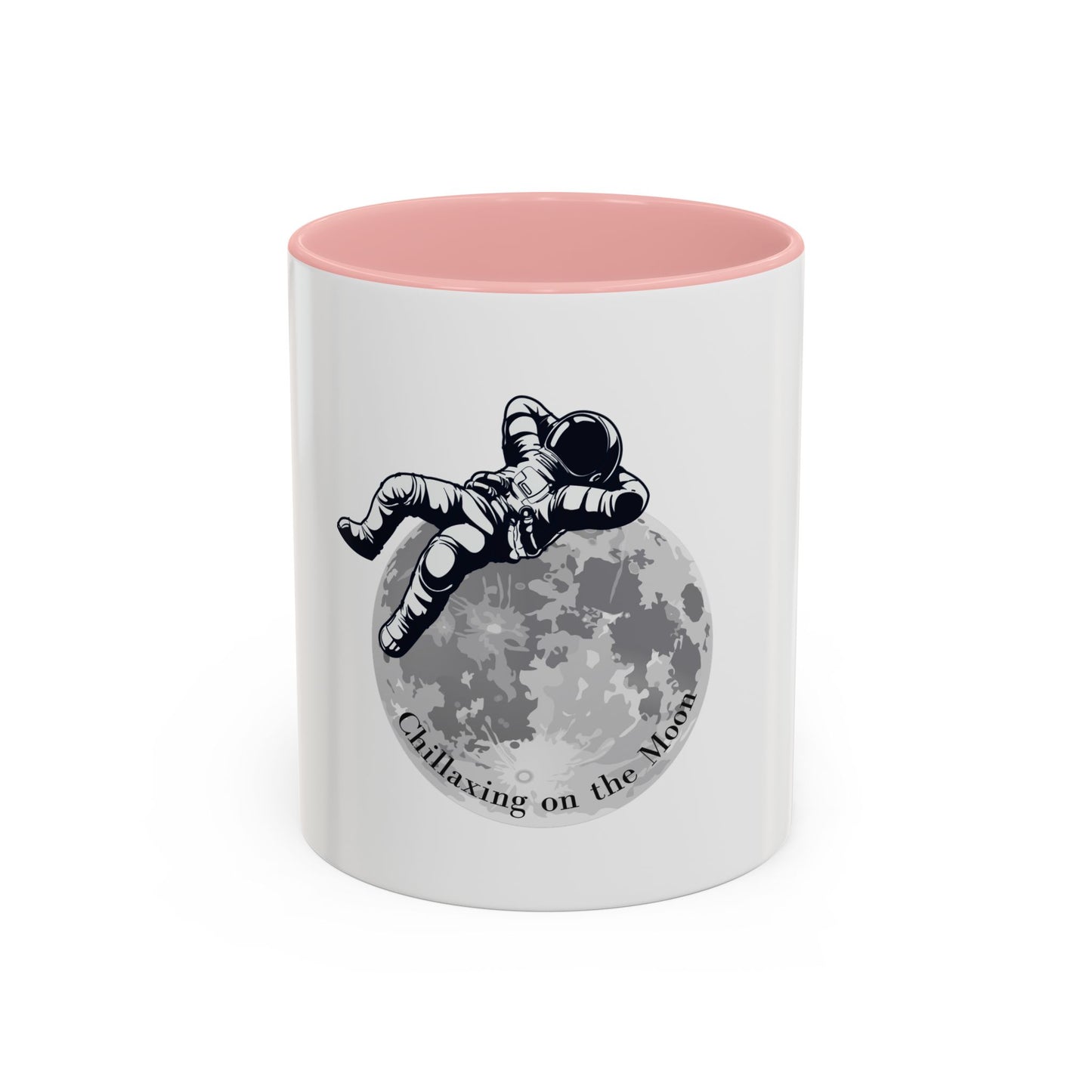 Chillaxing on The Moon. Accent Coffee Mug, 11oz