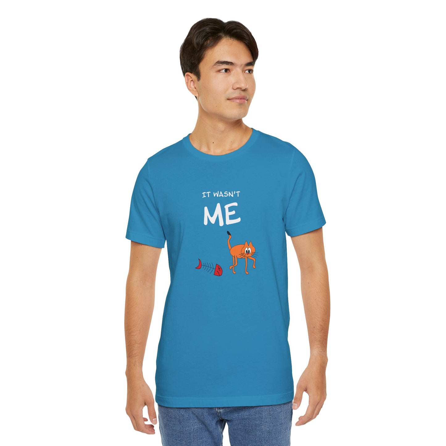 Leo The Cat Didn't Do It. Unisex Jersey Short Sleeve Tee