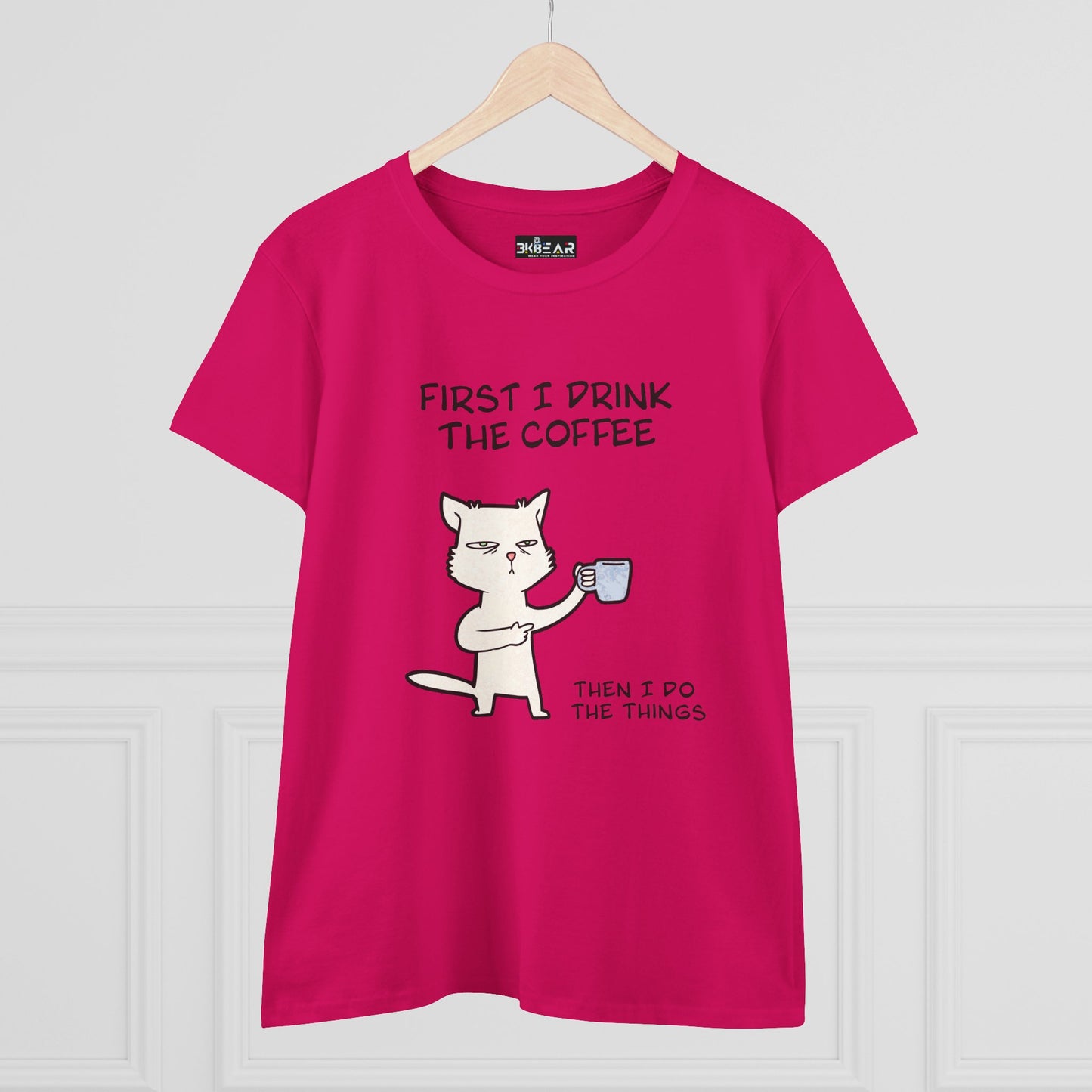 Cat Coffee Shirt For Women – But First, Coffee Vibes Tee