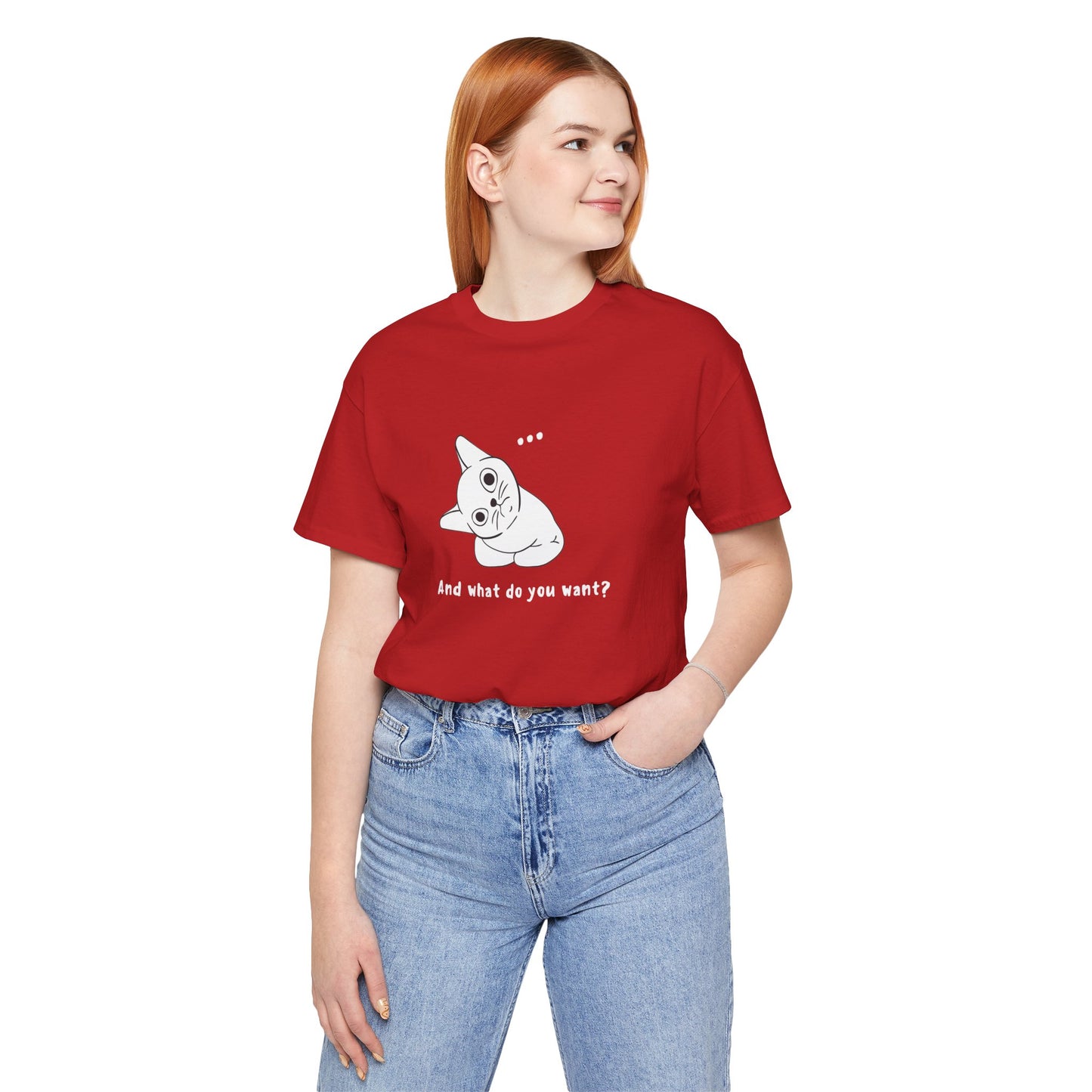 Vexing Cat Wondering What You Want. Unisex Jersey Short Sleeve Tee