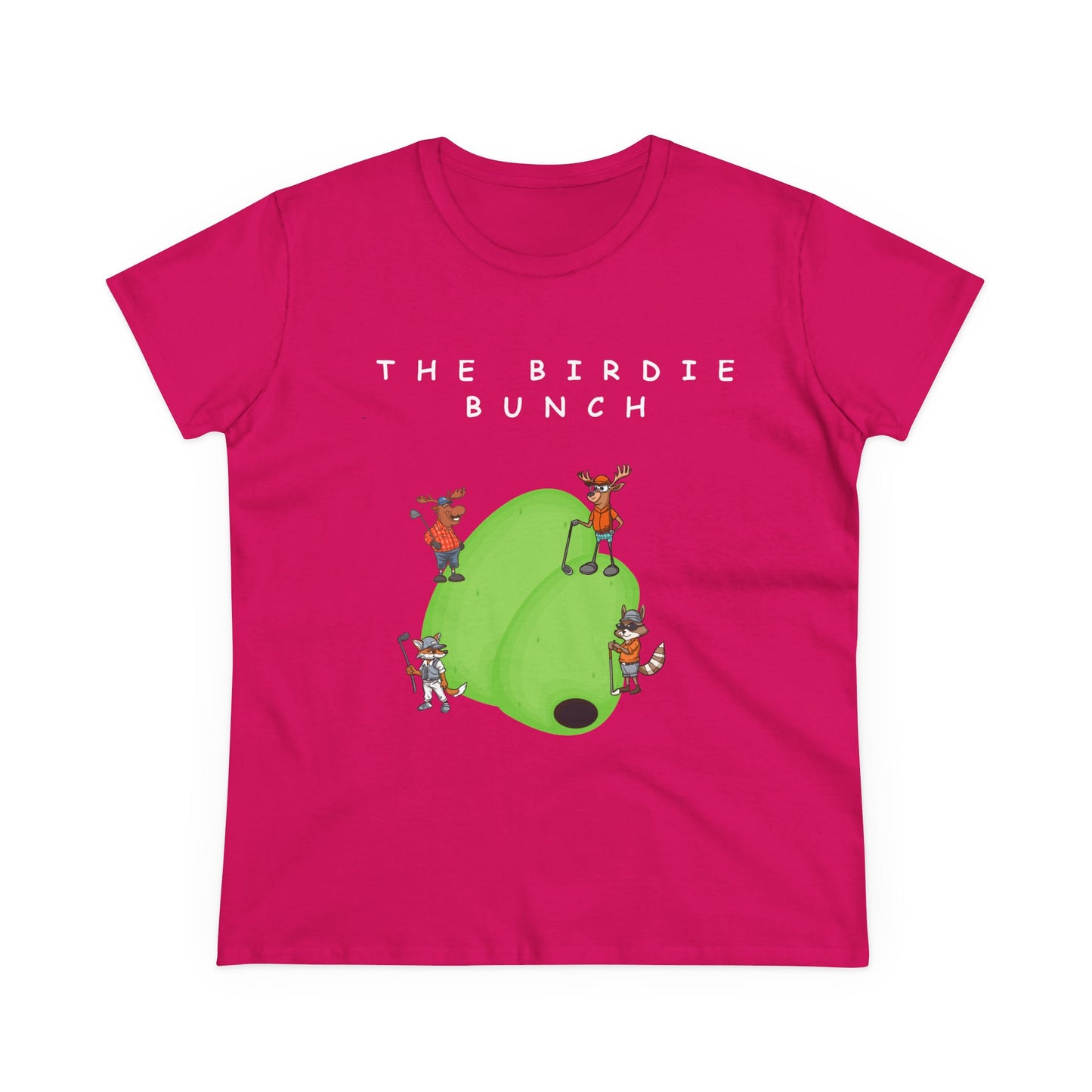 The Birdie Bunch.  Midweight Women's Cotton Tee.