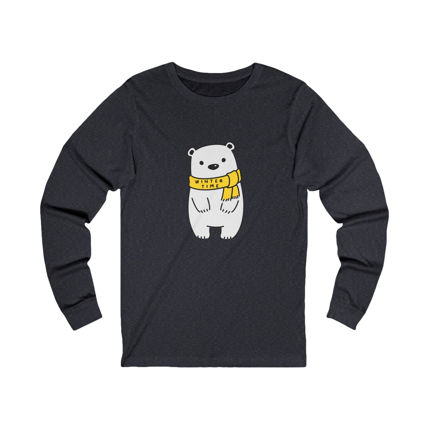 Winter Time BK Bear. Unisex Jersey Long Sleeve Tee