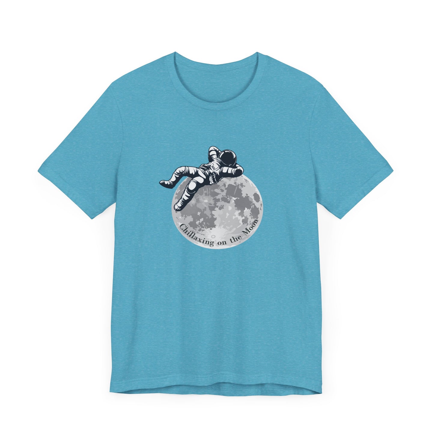 Chillaxing on the Moon. Unisex Jersey Short Sleeve Tee