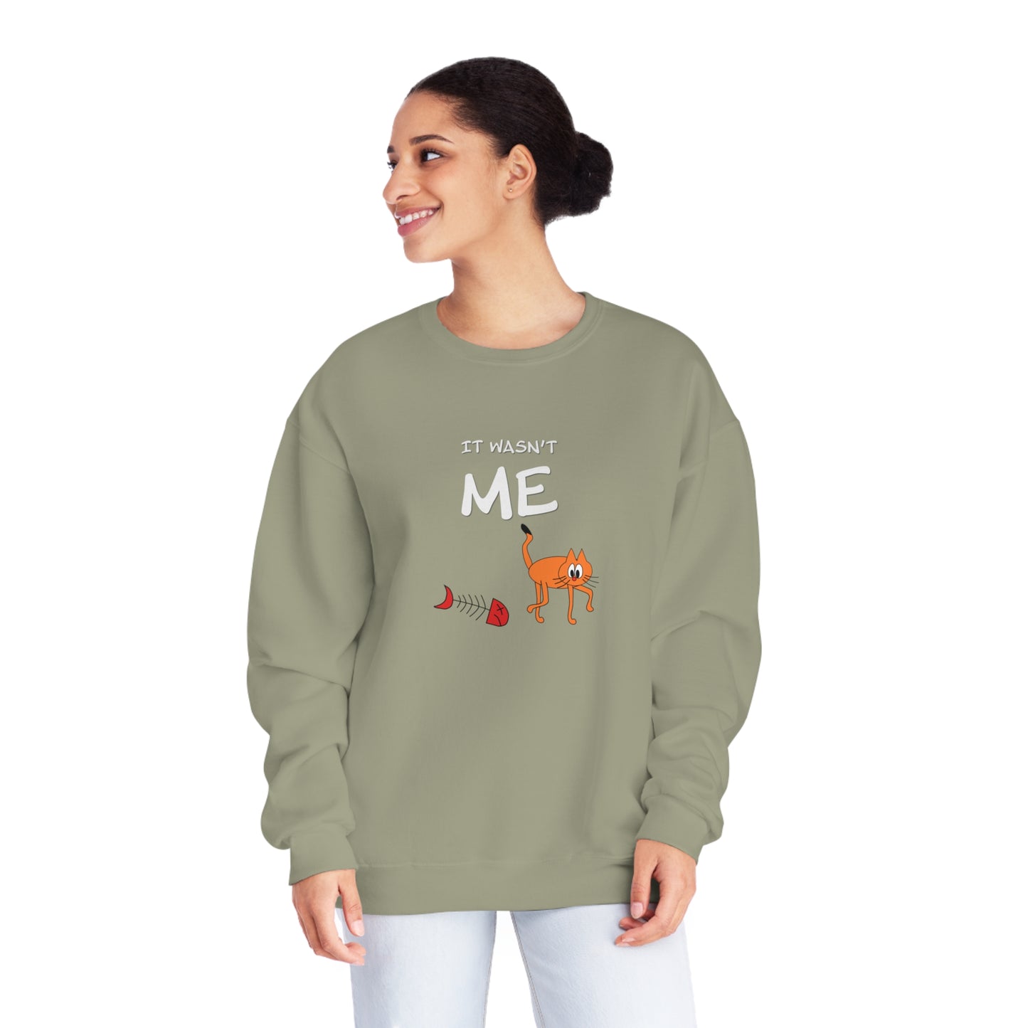 Leo The Cat Didn't Do It..  Unisex NuBlend® Crewneck Sweatshirt