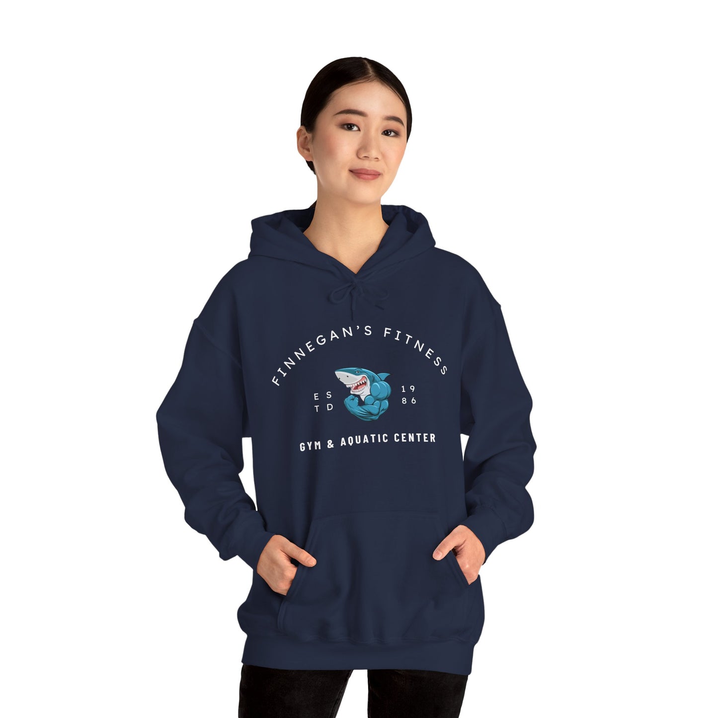Shark Gym Hoodie – Finnegan’s Fitness & Aquatic Center Sweatshirt