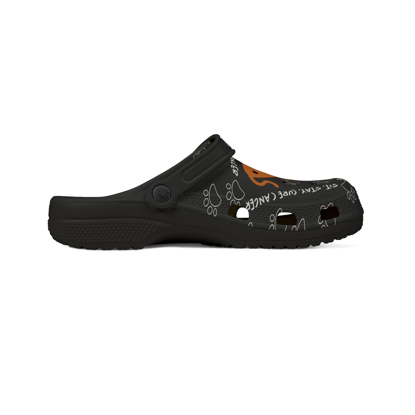 Black Dawgs For A Cause Rubber Clogs For Men
