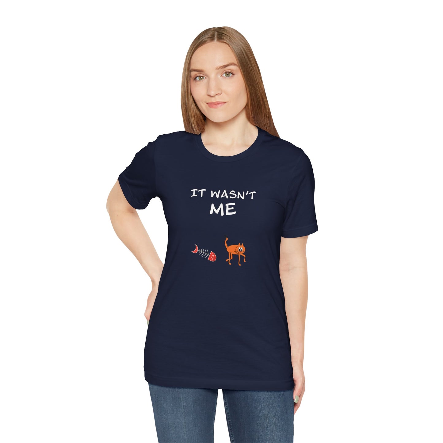 Leo The Cat Didn't Do It. Unisex Jersey Short Sleeve Tee