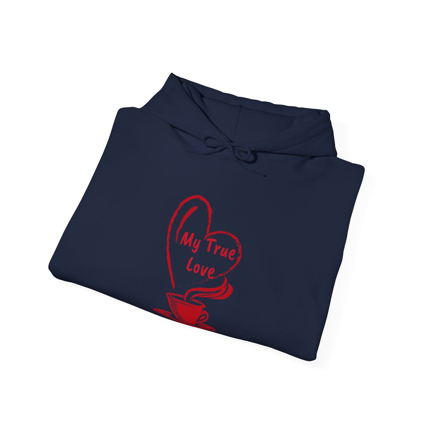 I Heart Coffee. Red. Unisex Hooded Sweatshirt.