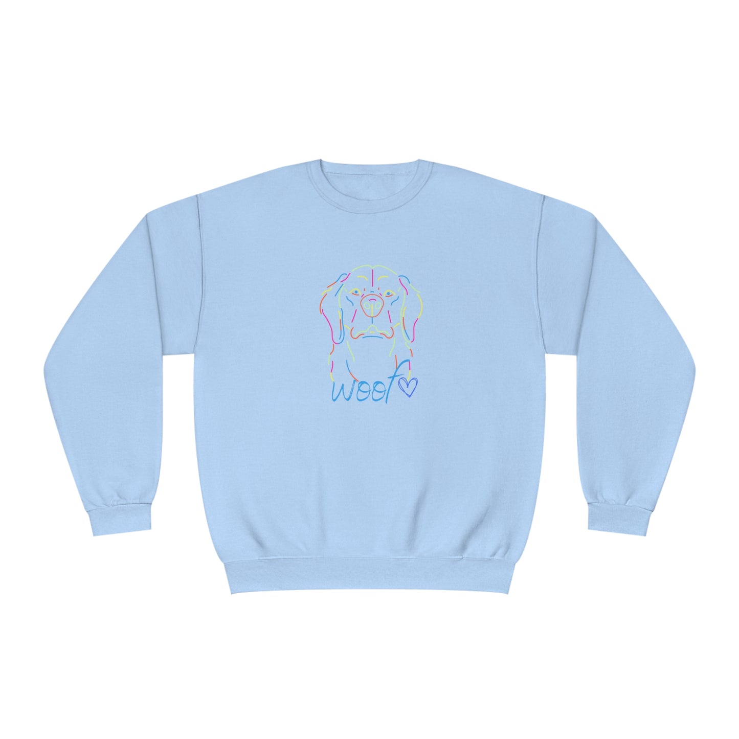 Colorful Retriever. Woof. Unisex NuBlend® Crewneck Sweatshirt