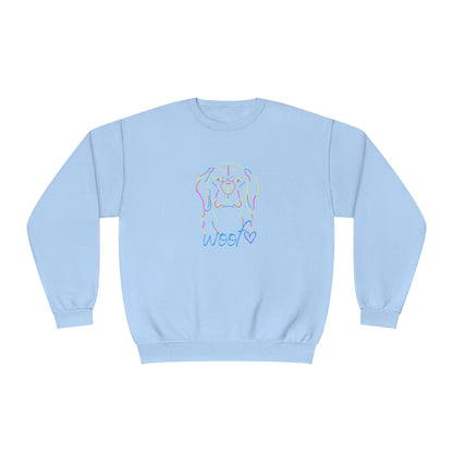 Colorful Retriever. Woof. Unisex NuBlend® Crewneck Sweatshirt