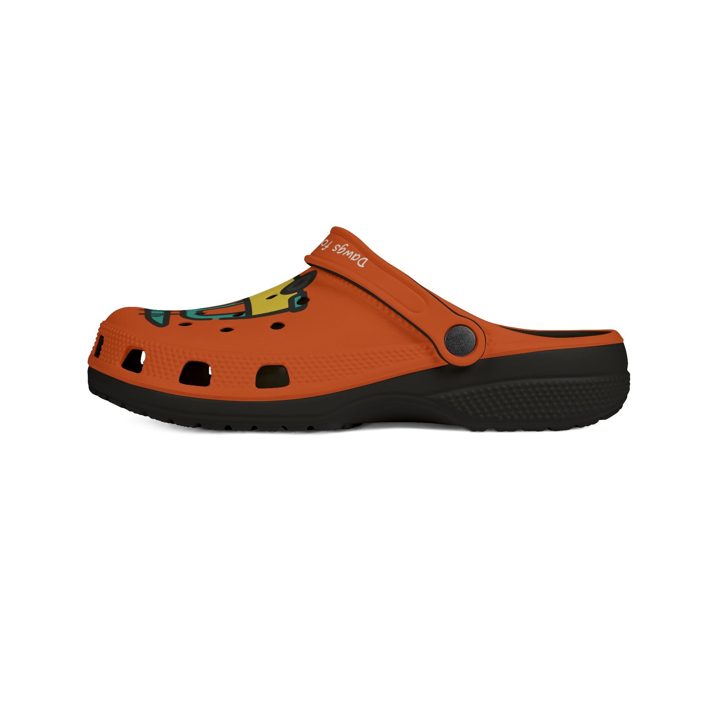 Summer Vibing Van Rubber Clogs For Men-Orange