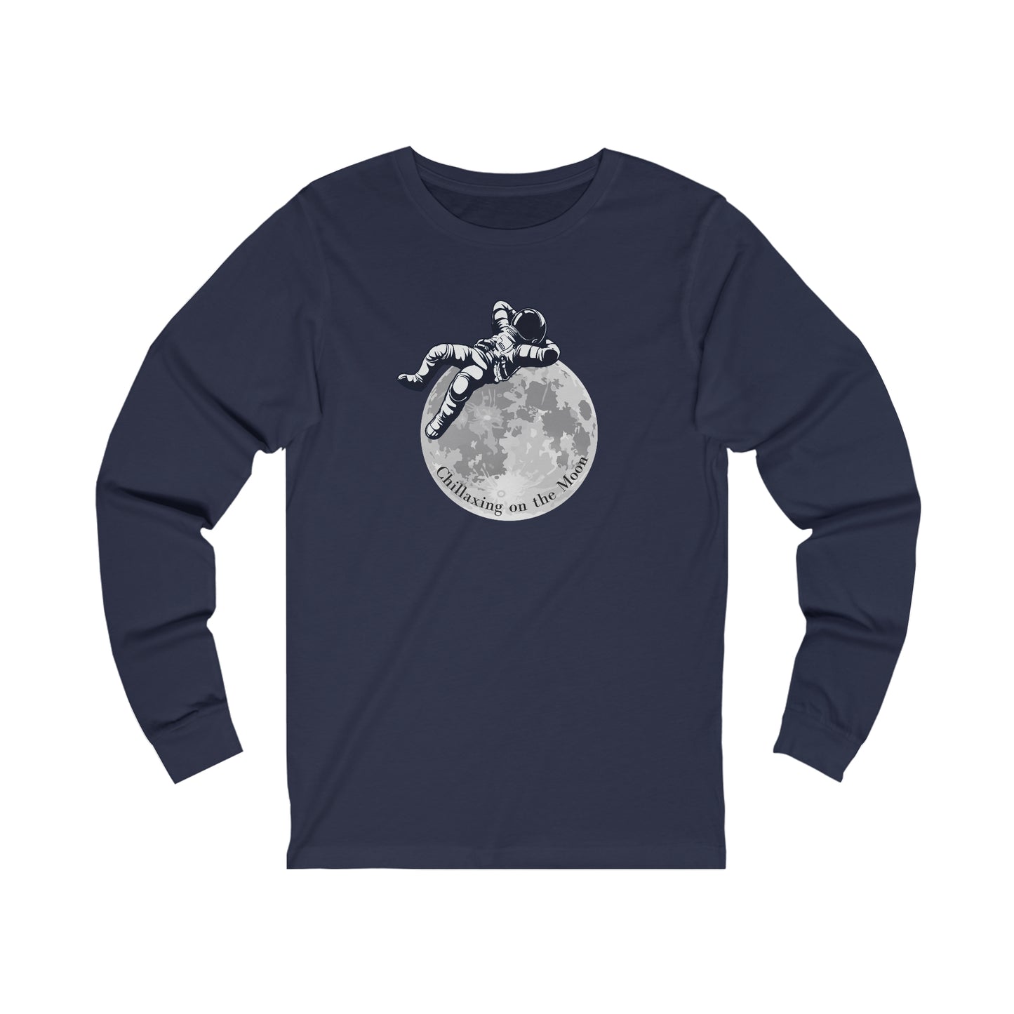 Chillaxing on The Moon.   Unisex Jersey Long Sleeve Tee