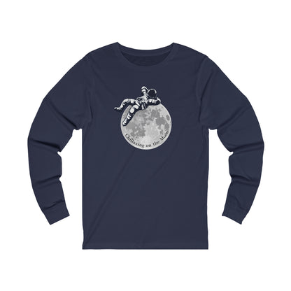 Chillaxing on The Moon.   Unisex Jersey Long Sleeve Tee