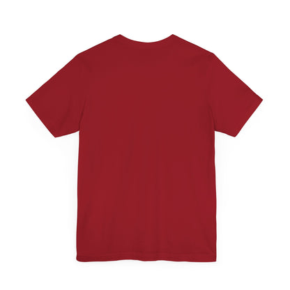 Solid Red. Unisex Jersey Short Sleeve Tee