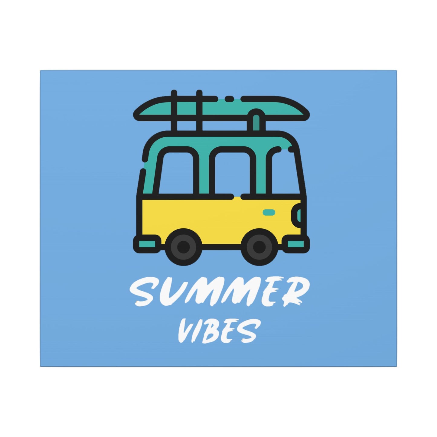 Summer Vibes Canoe on Van. Canvas Gallery Wraps