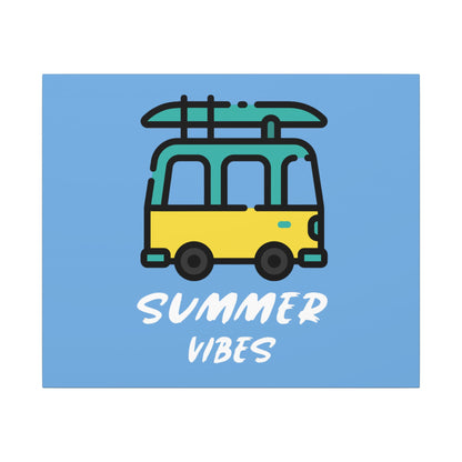 Summer Vibes Canoe on Van. Canvas Gallery Wraps