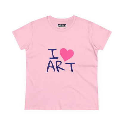 I Love Art. Women's Midweight Cotton Tee