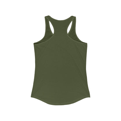 Solid Tahiti Blue. Women's Ideal Racerback Tank