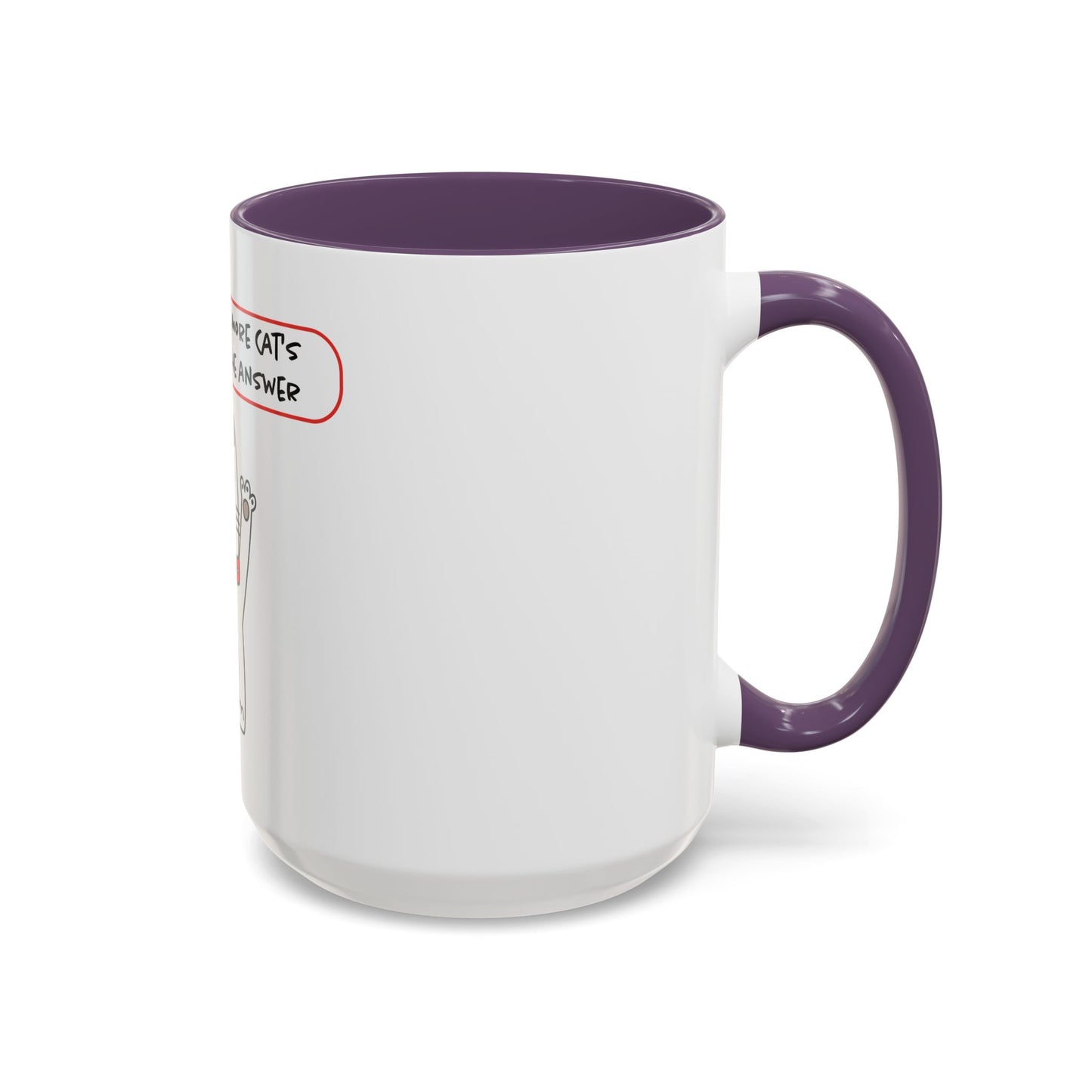 Oliver Says More Cats Is The Answer. Accent Coffee Mug, 11oz