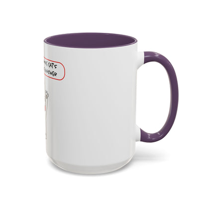 Oliver Says More Cats Is The Answer. Accent Coffee Mug, 11oz