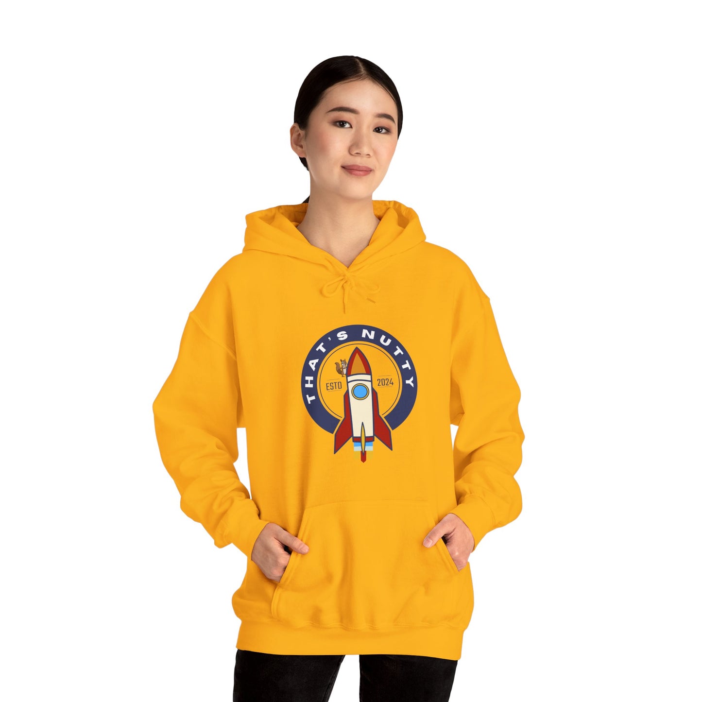 That's Nutty On A Rocket Ship Hooded Sweatshirt