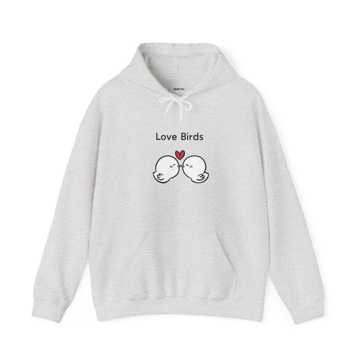 White Canary Love Birds. Unisex Hooded Sweatshirt.