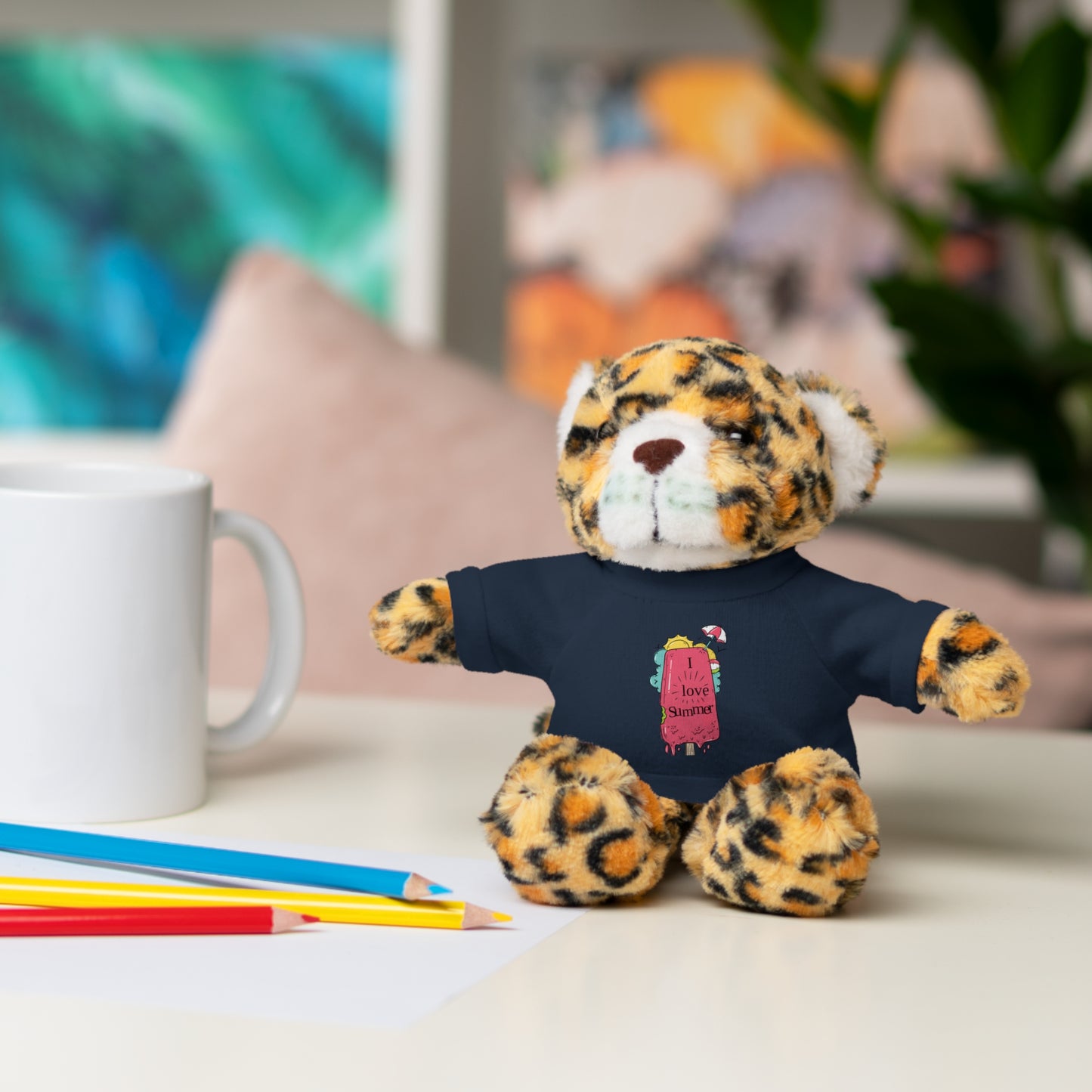I Love Summer Lion . Stuffed Animals with Tee