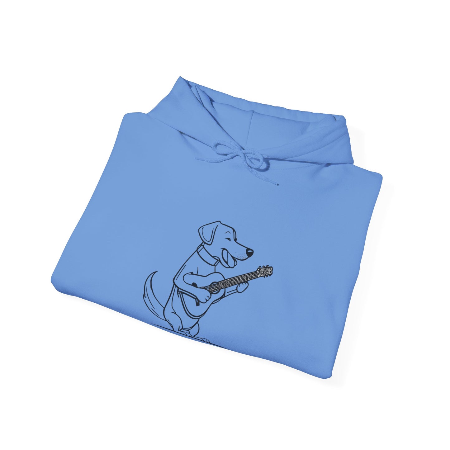 Dog With a Guitar. I'm a Pup Star. Unisex Hooded Sweatshirt.