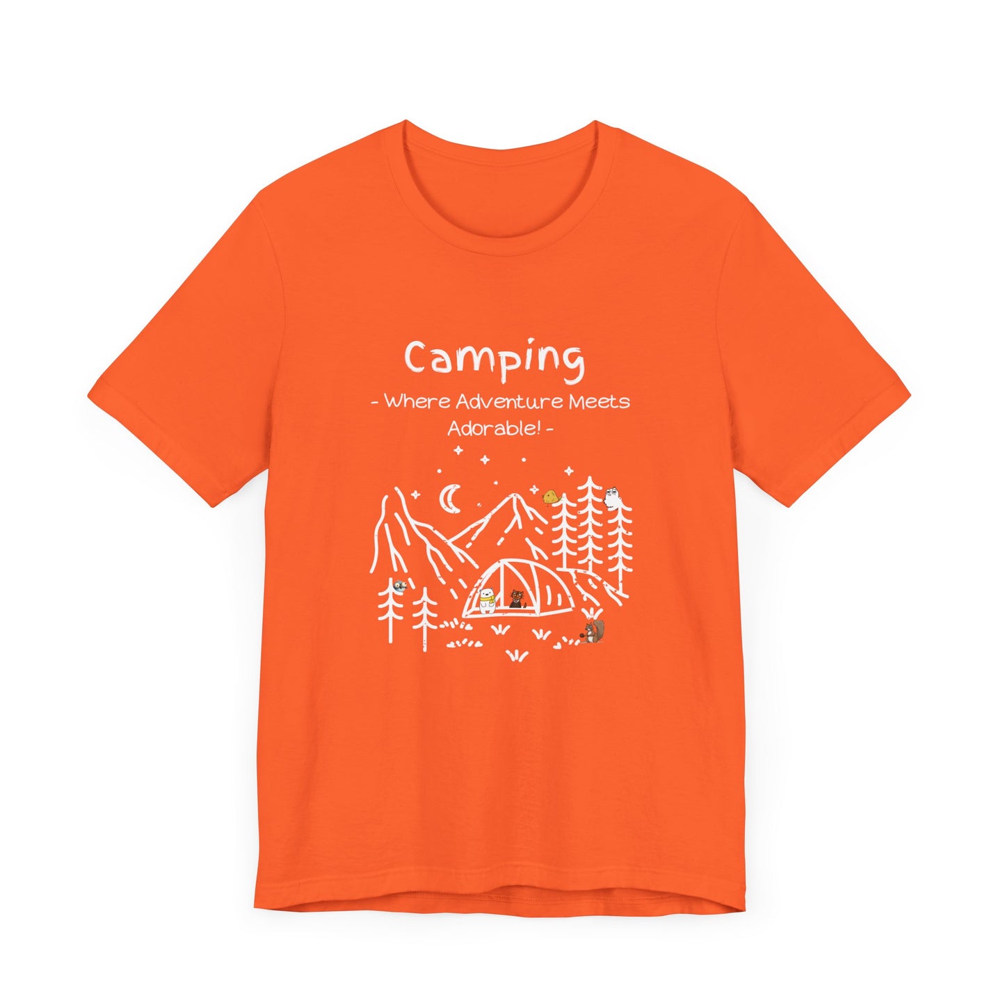 Camping. Where Adventure Meets Adorable.  Unisex Short Sleeve Tee