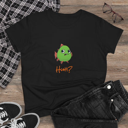 Fish In Total Disbelief. Women's Midweight Cotton Tee