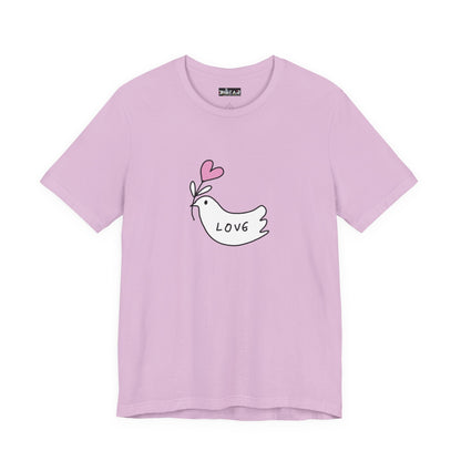Love. Dove. Unisex Jersey Short Sleeve Tee