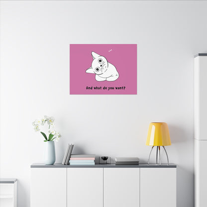 Canvas Print - Cute but Vexing Cat Wondering What You Want