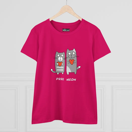 Happy Cat's. Prrr Meow. Women's Midweight Cotton Tee