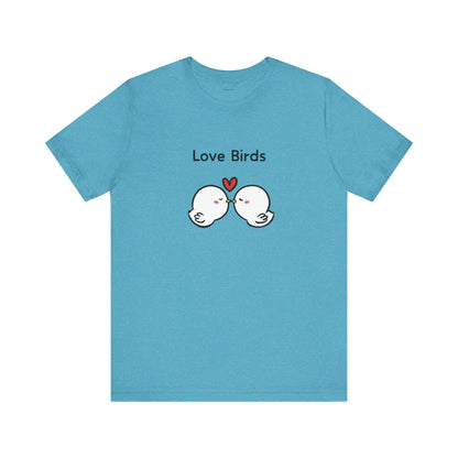 White Canary Love Birds. Unisex Jersey Short Sleeve Tee