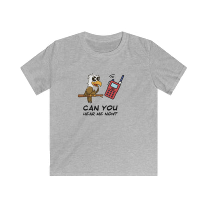 Burrowing Owl. Can You Hear Me Now? Kids Softstyle Tee