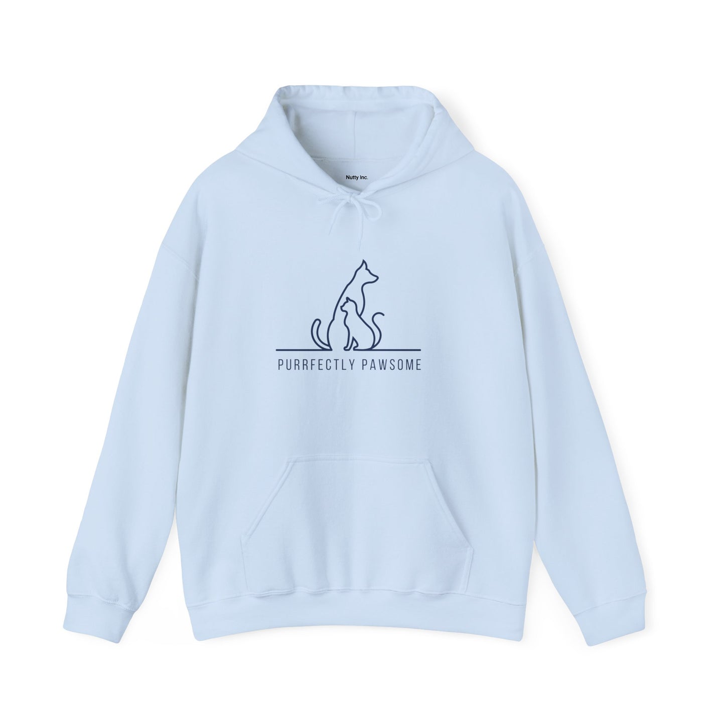 Purrfectly Pawsome Dog an Cat Silhouette. Unisex Hooded Sweatshirt.