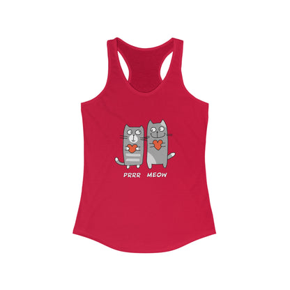 Happy Cat's. Prrr Meow. Women's Ideal Racerback Tank