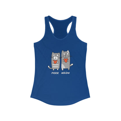 Happy Cat's. Prrr Meow. Women's Ideal Racerback Tank