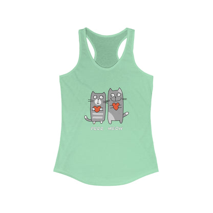 Happy Cat's. Prrr Meow. Women's Ideal Racerback Tank