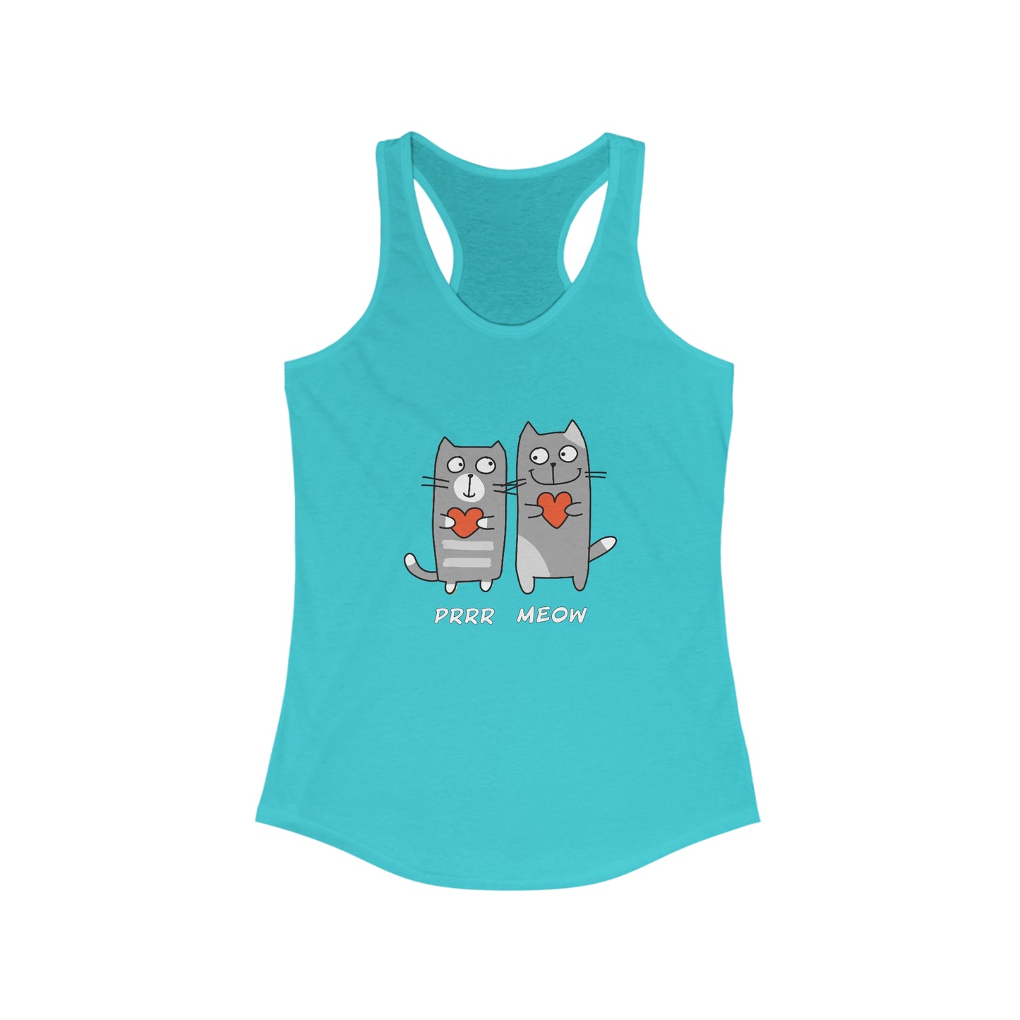 Happy Cat's. Prrr Meow. Women's Ideal Racerback Tank