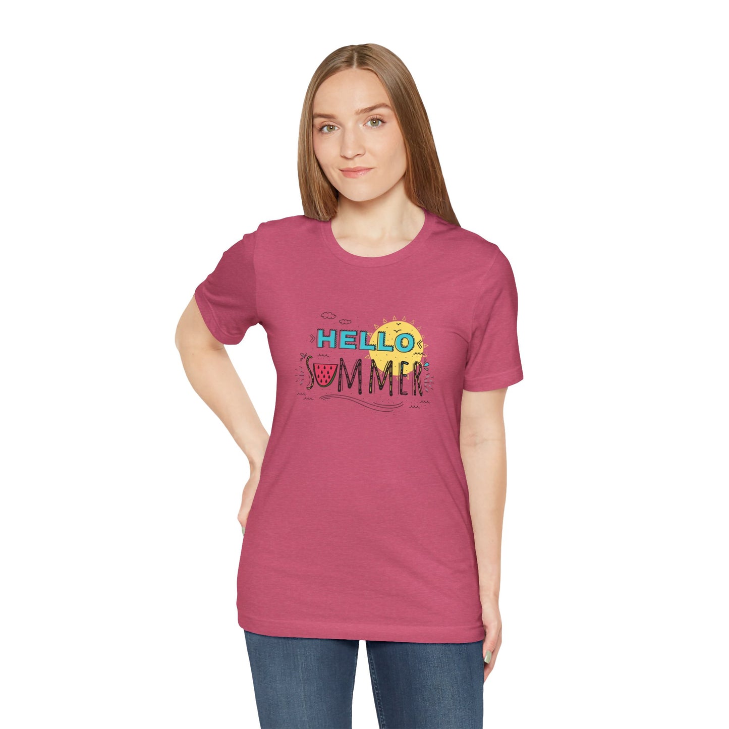 Hello Summer. Unisex Jersey Short Sleeve Tee