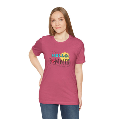 Hello Summer. Unisex Jersey Short Sleeve Tee