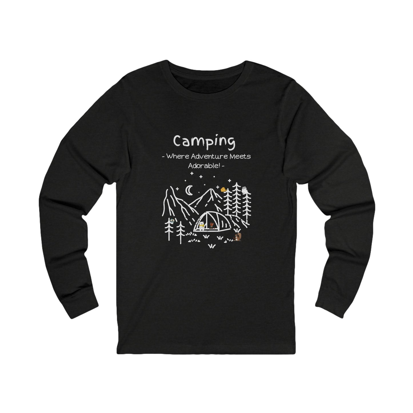 Camping. Where Adventure Meets Adorable. Unisex Jersey Long Sleeve Tee