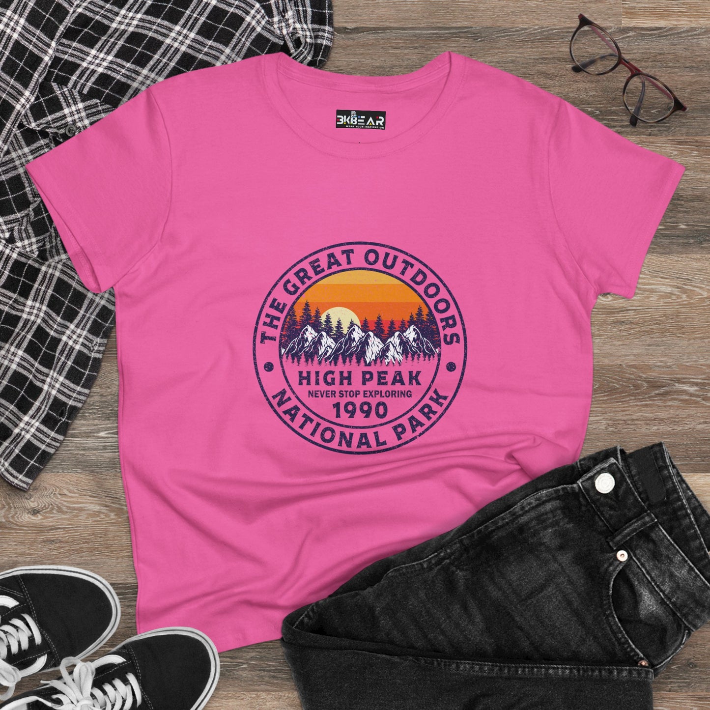 Never Stop Exploring – National Park T-Shirt for Women