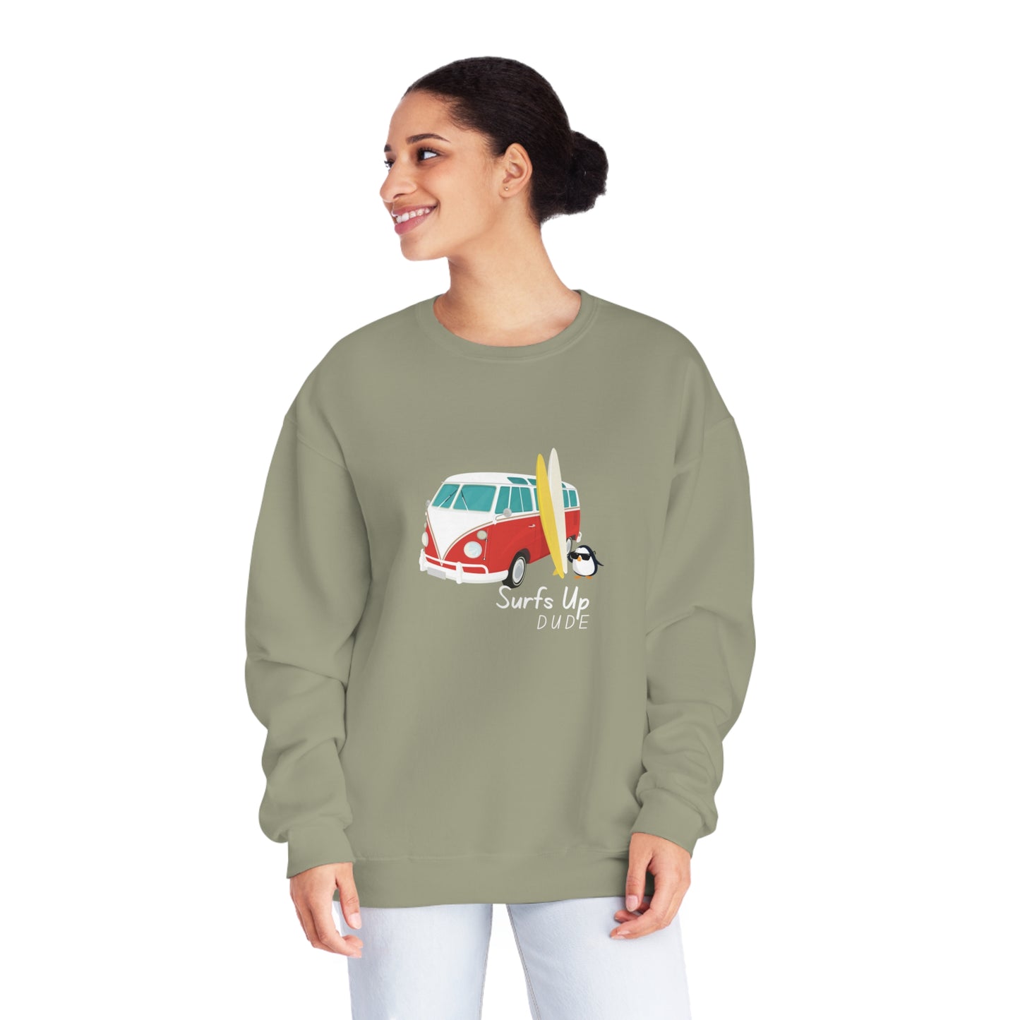 Surfs Up Dude. Unisex NuBlend® Crewneck Sweatshirt