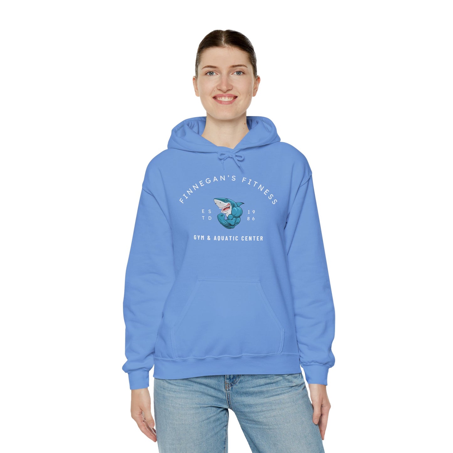 Shark Gym Hoodie – Finnegan’s Fitness & Aquatic Center Sweatshirt